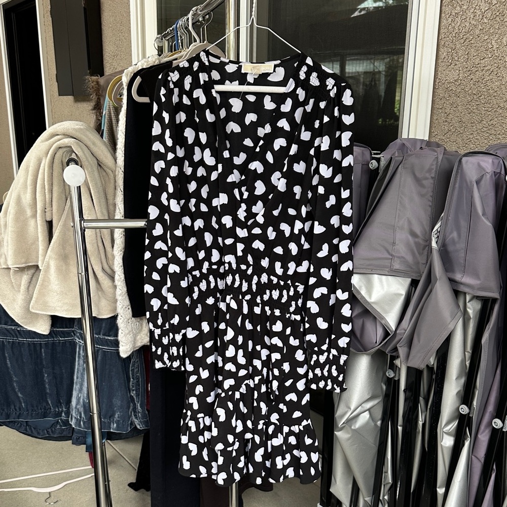 Black and White Patterned Dress
